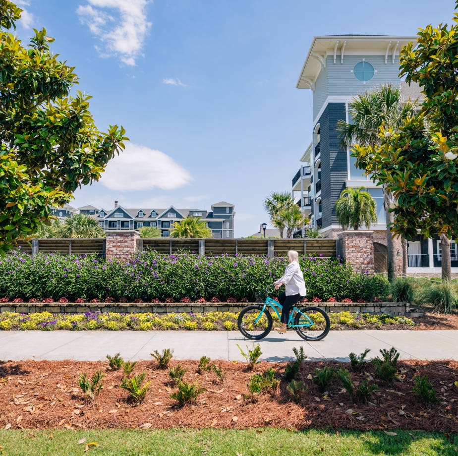 Woman on bike